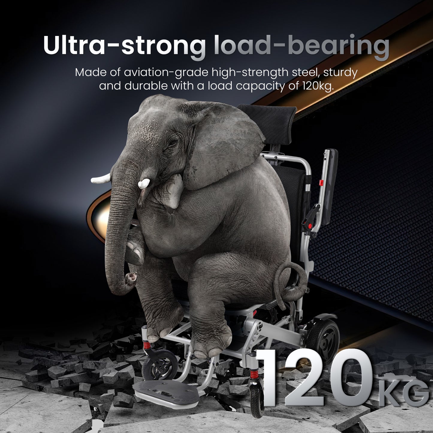 25 Miles Reclining Electric Wheelchair, 500W Dual Brushless Motor Motorized Wheelchairs for Adults with Headrest, 24AH Lithium Battery