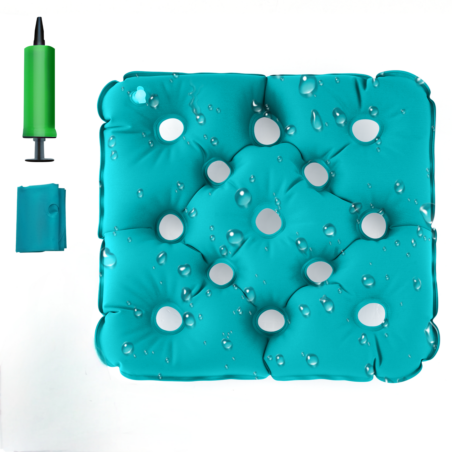 WEYRAL 18" Waffle Cushion,Light Blue