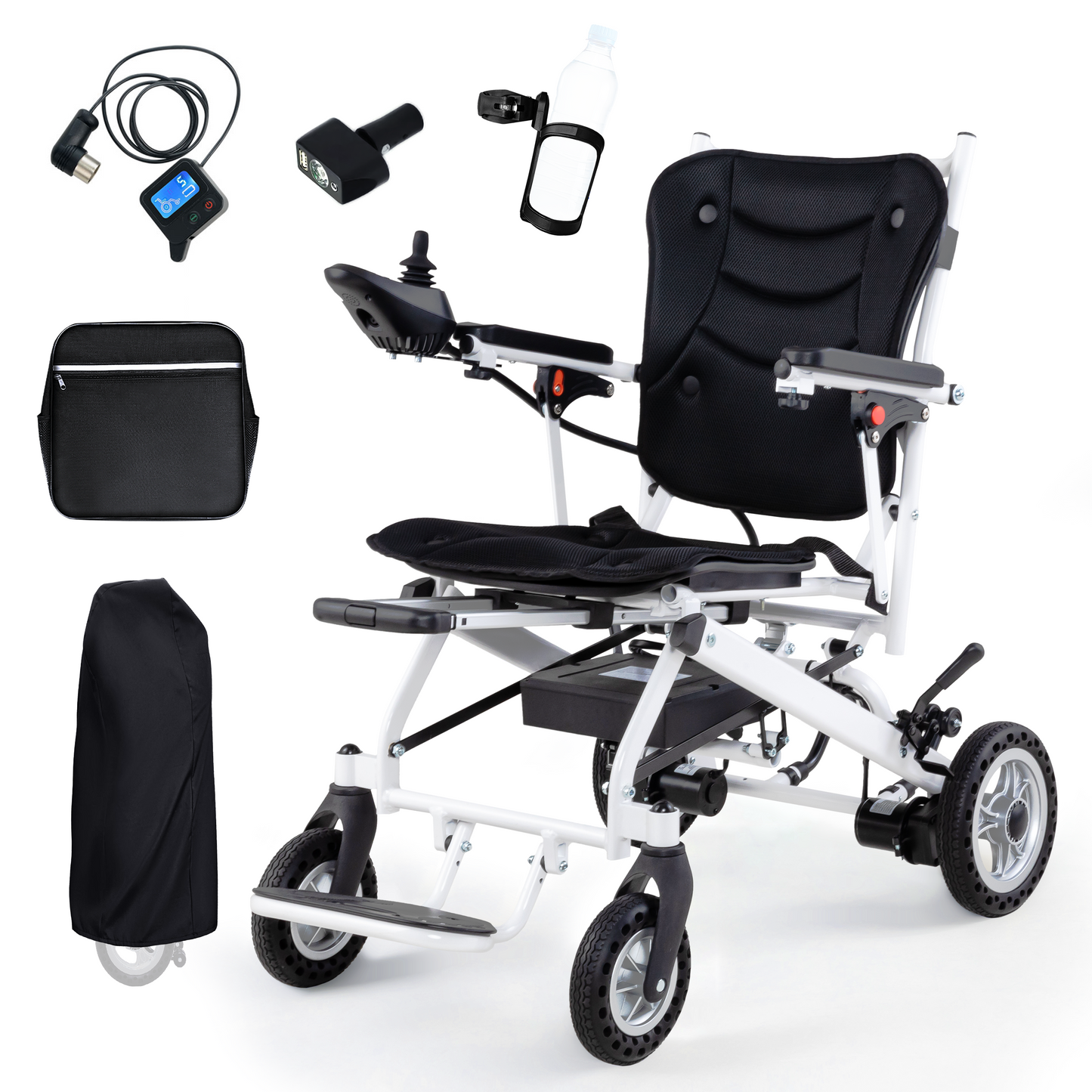 WEYRAL 25 Miles Electric Wheelchair, Dual Lithium Batteries