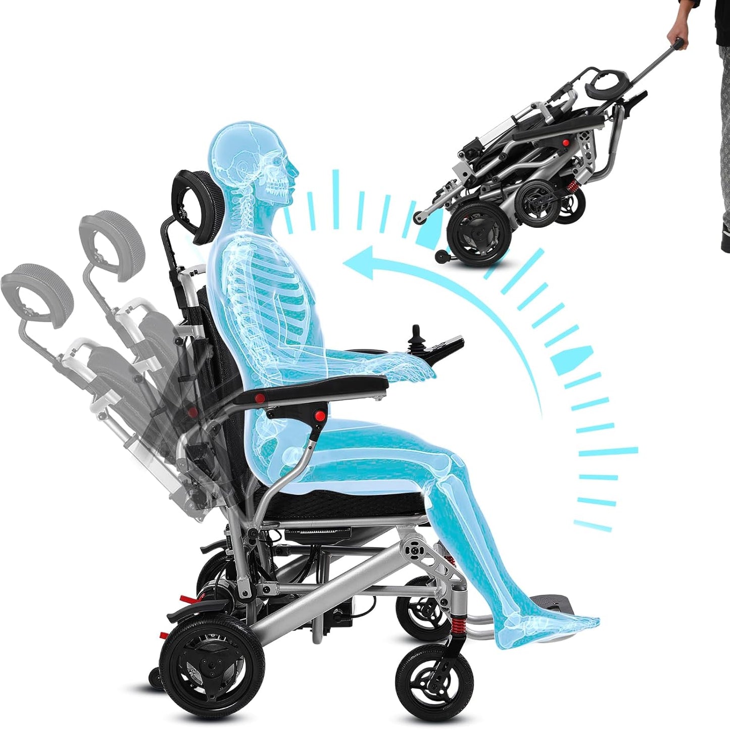 WEYRAL 25 Miles Reclining Electric Wheelchair
