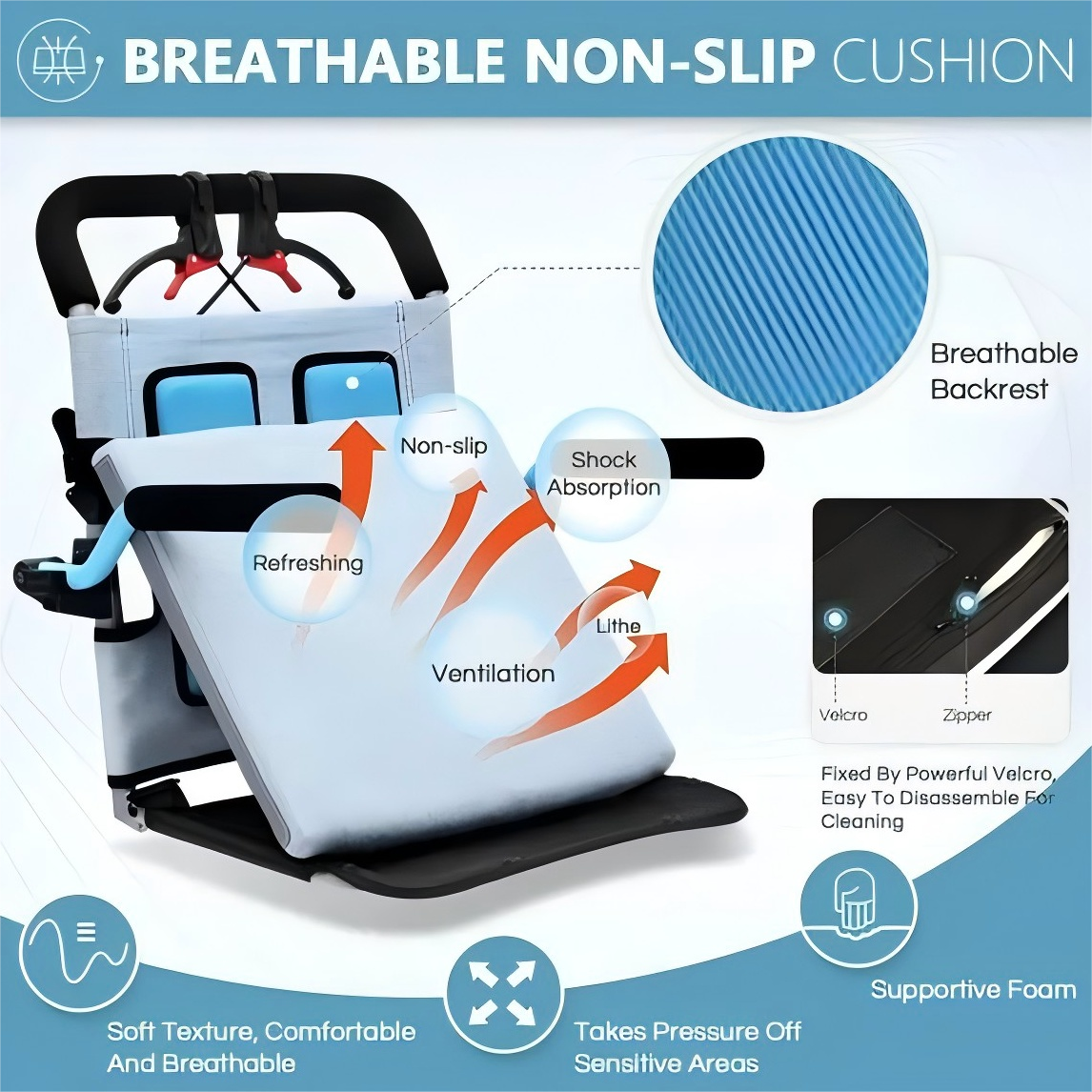 WEYRAL Transport Wheelchair,Blue