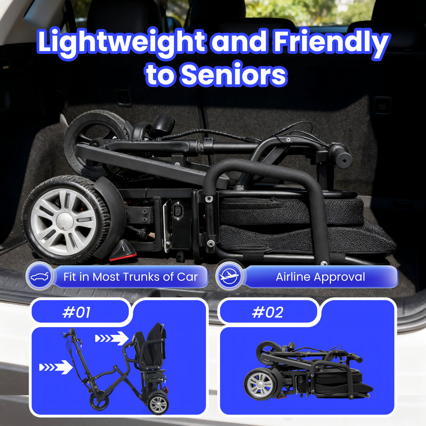 WEYRAL 3 Wheel Electric Scooters, 25 Miles