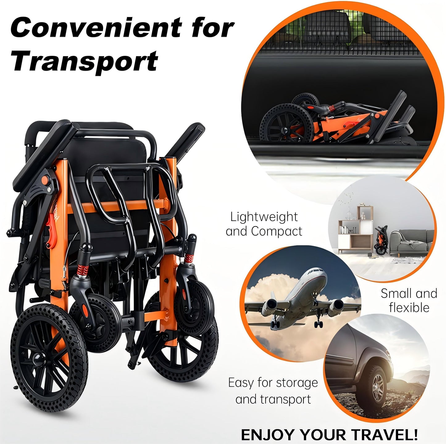 WEYRAL Transport Wheelchair，Orange