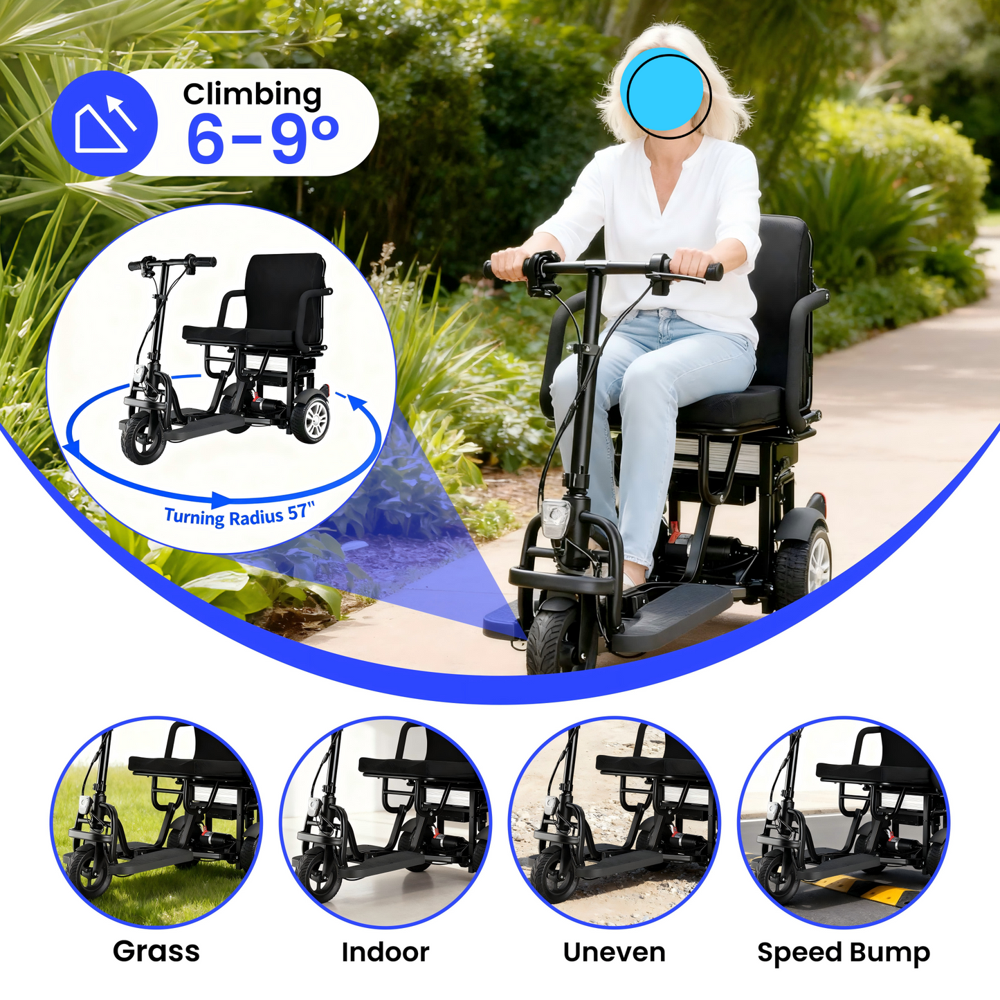 WEYRAL 3 Wheel Electric Scooters, 25 Miles