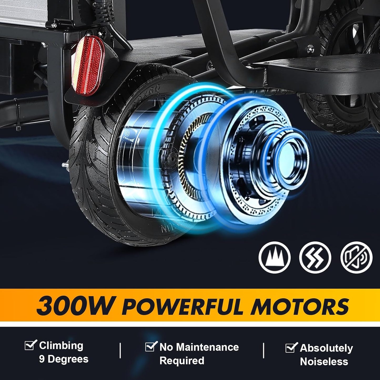 Mobility Electric Scooter, Autopilot Cruise Control, 3 Gear Speed, LED Screen，Dual Front Wheel for Senior Mobility Scooter ,20 Miles Long Range