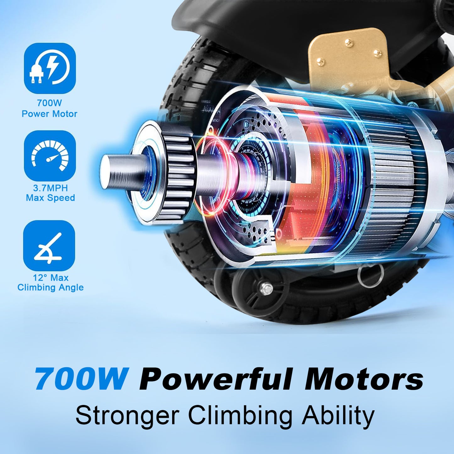 WEYRAL Portable Electric Wheelchair , 700W Motor & 48 KM Range
