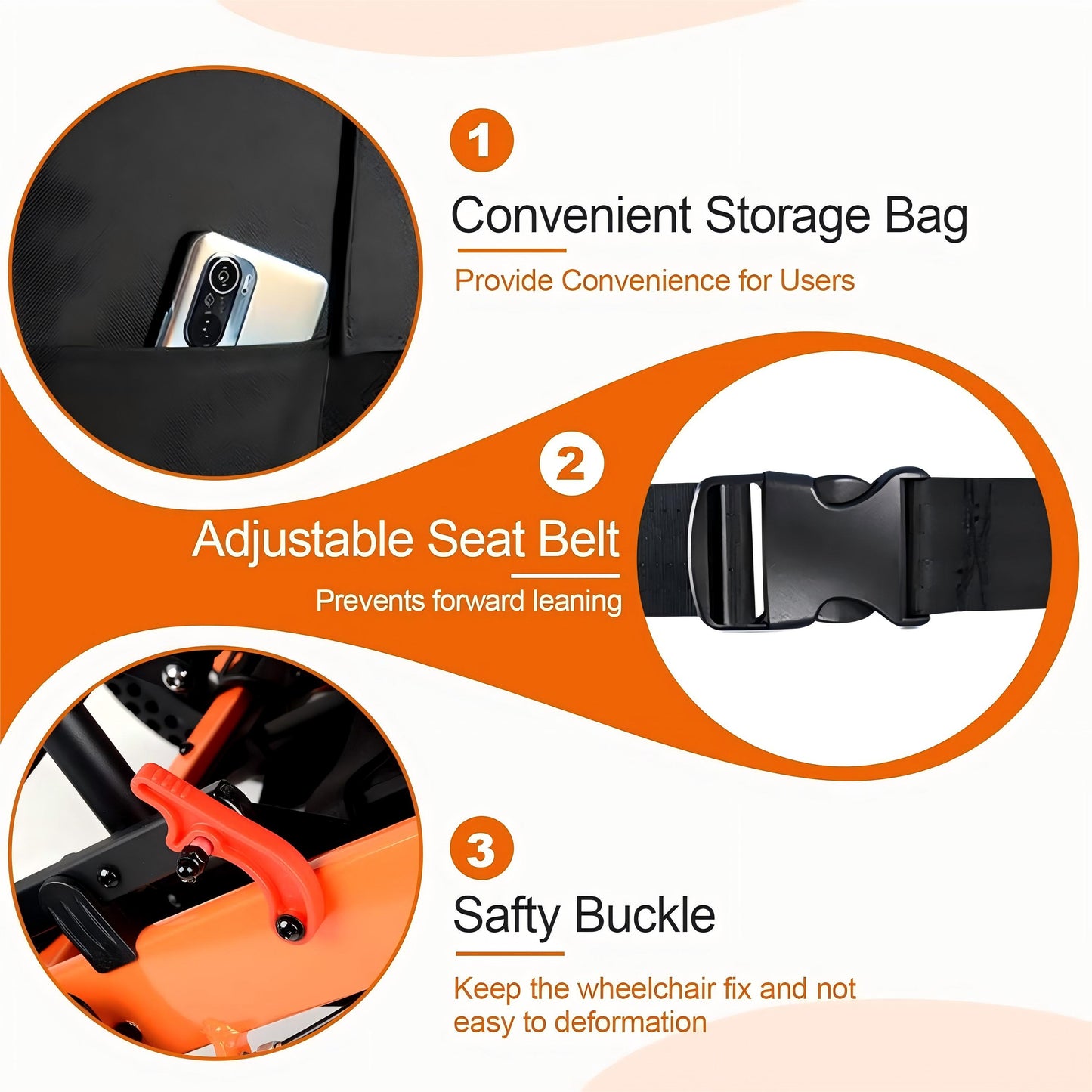 WEYRAL Transport Wheelchair，Orange