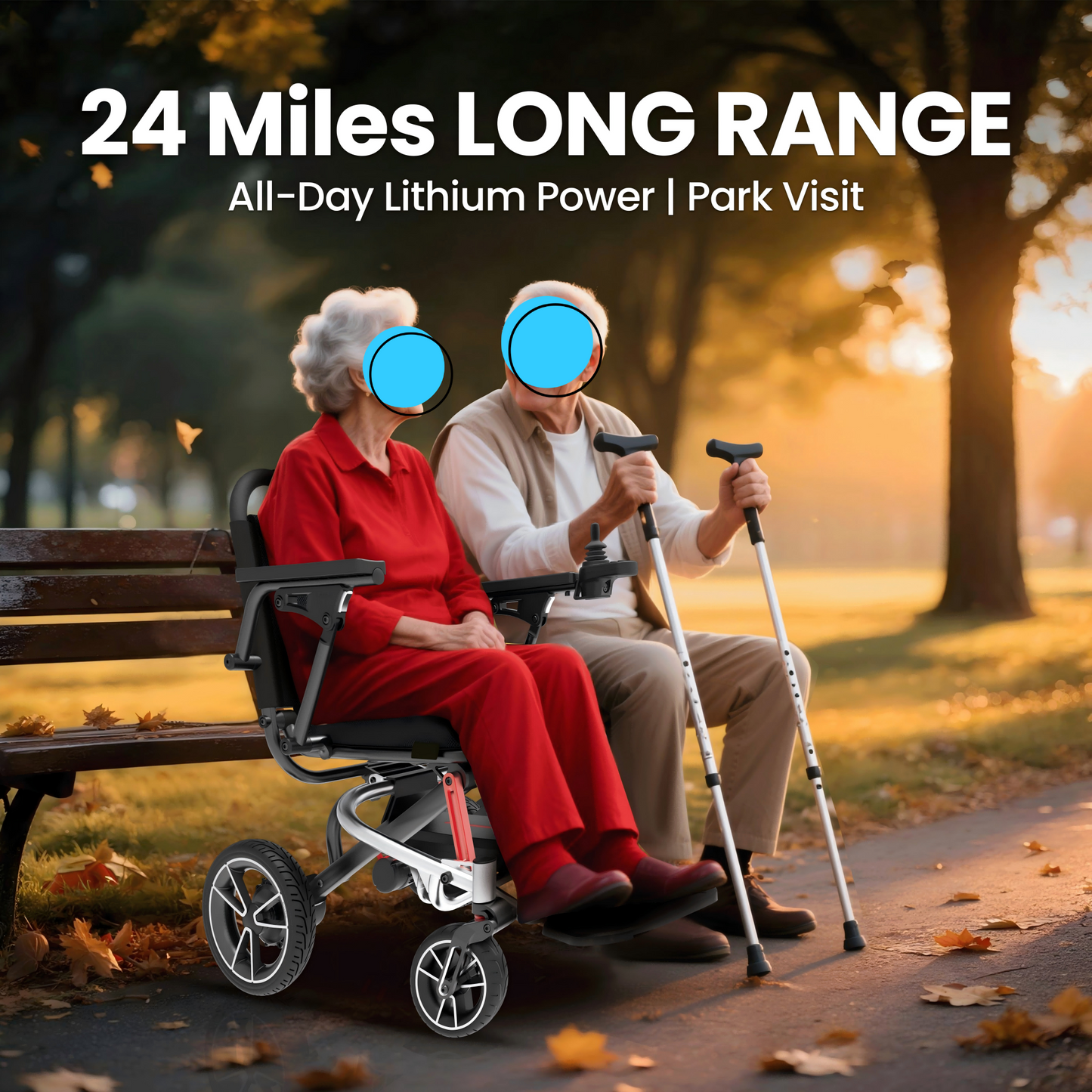 WEYRAL 24 Miles Electric Wheelchairs , 39 lb