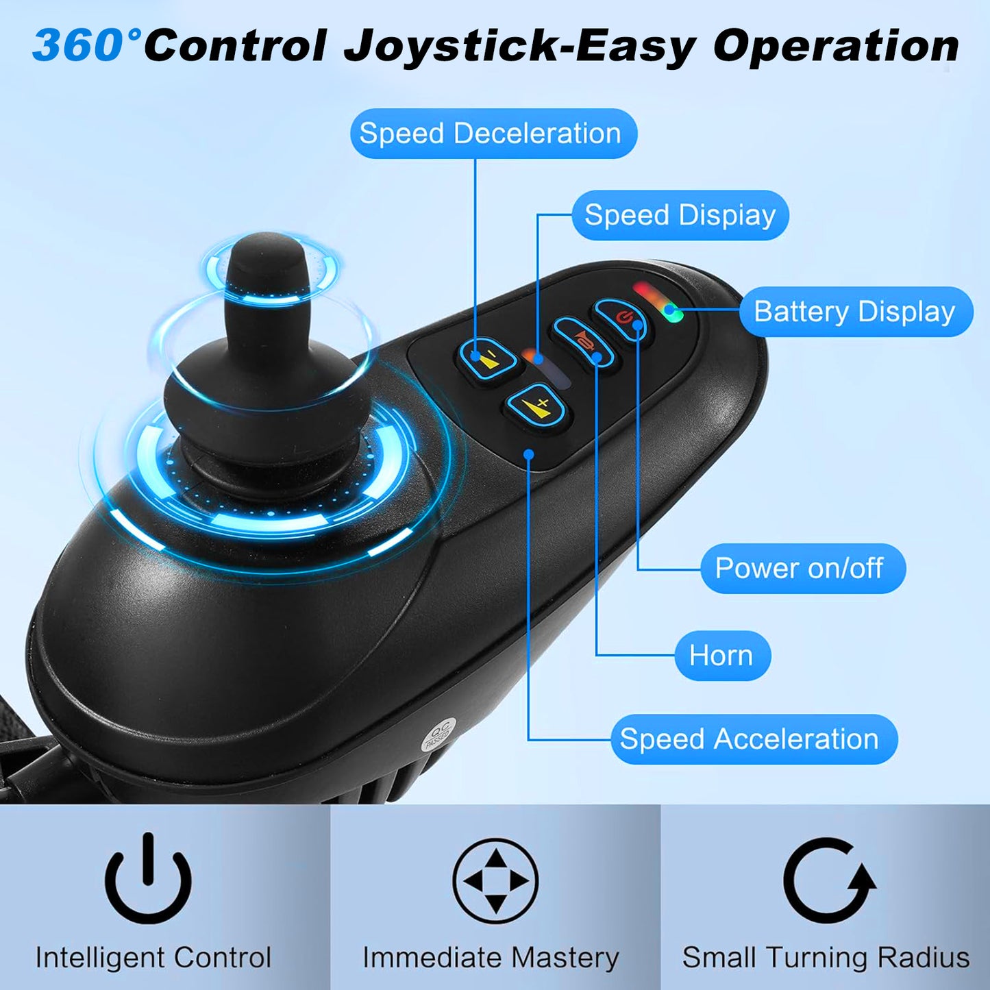 WEYRAL Foldable Electric Wheelchair ,48 KM Miles Range & 700W