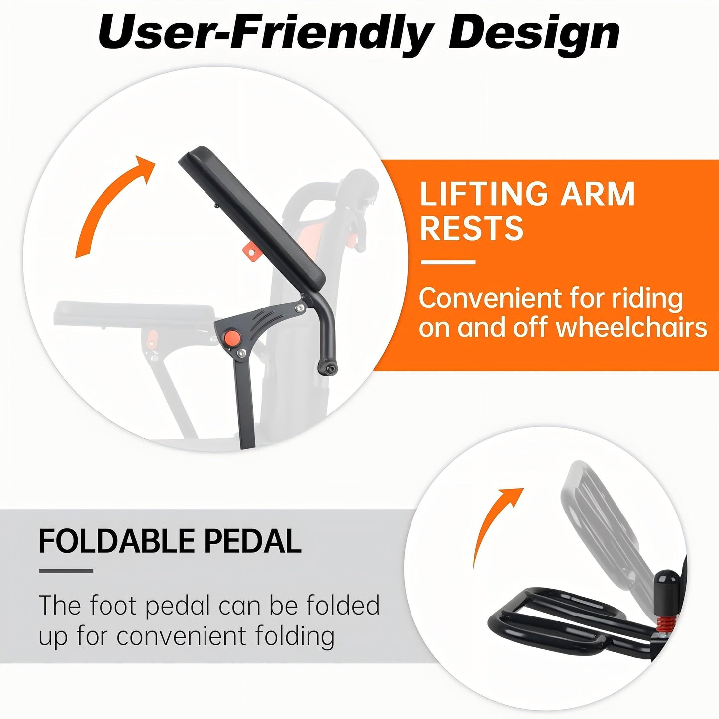 WEYRAL Transport Wheelchair，Orange