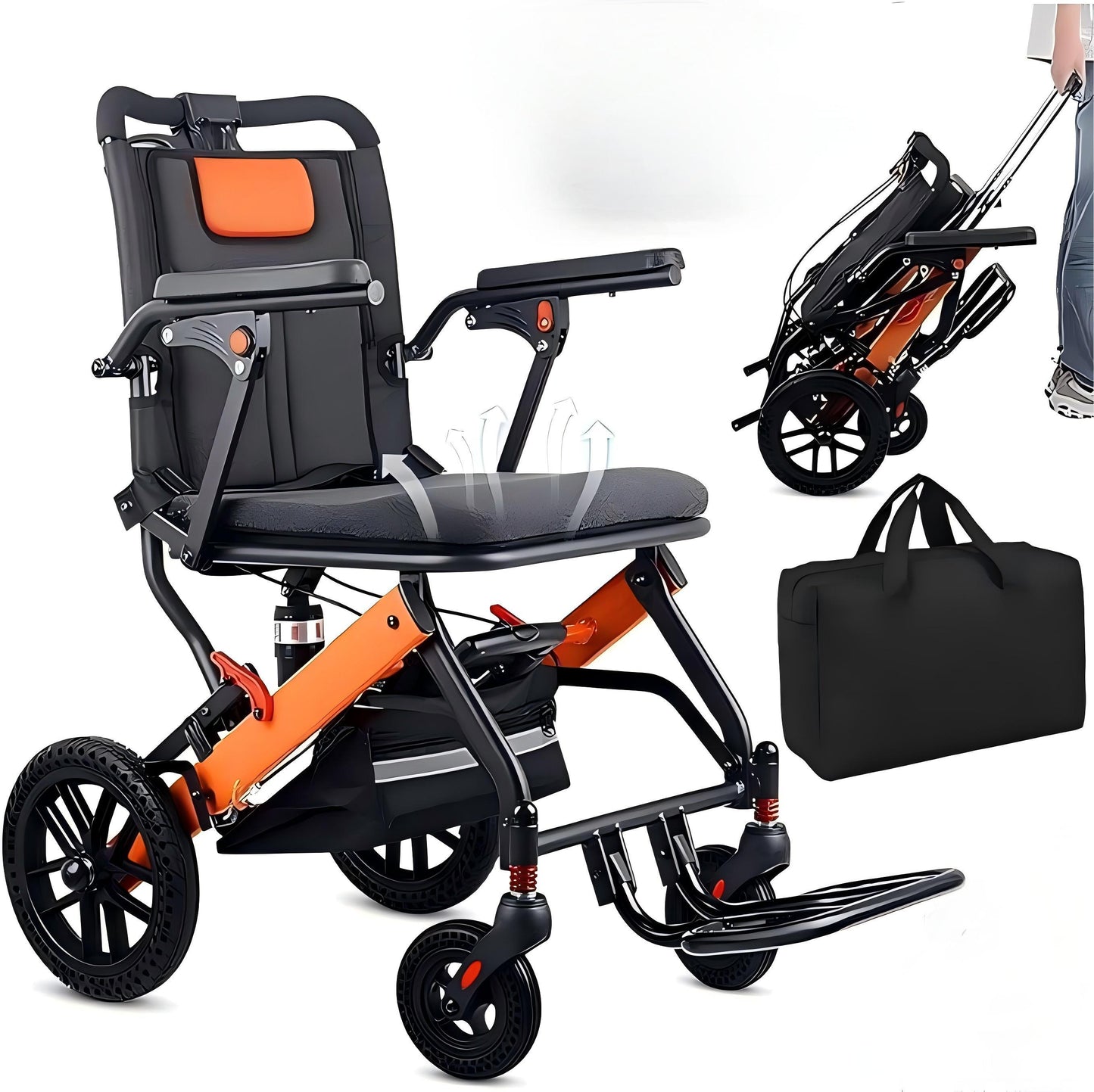 WEYRAL Transport Wheelchair，Orange
