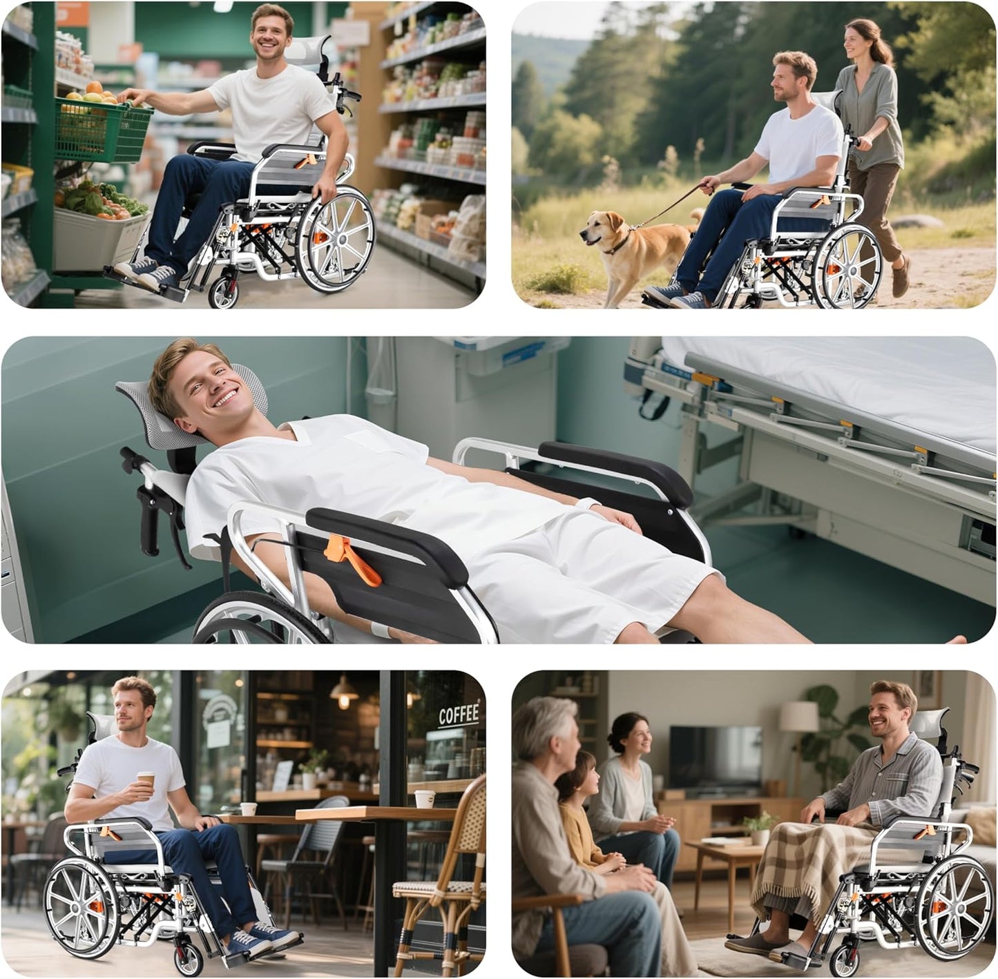 WEYRAL Recline Transport Wheelchair