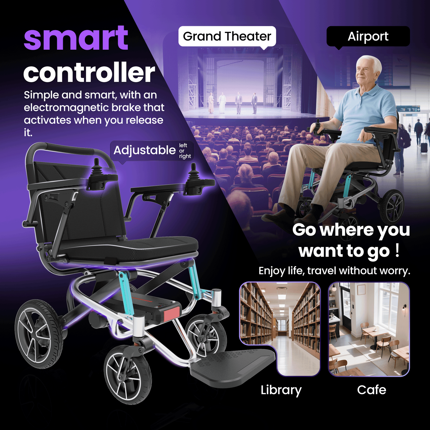 WEYRAL Ultra-Light Electric Wheelchair