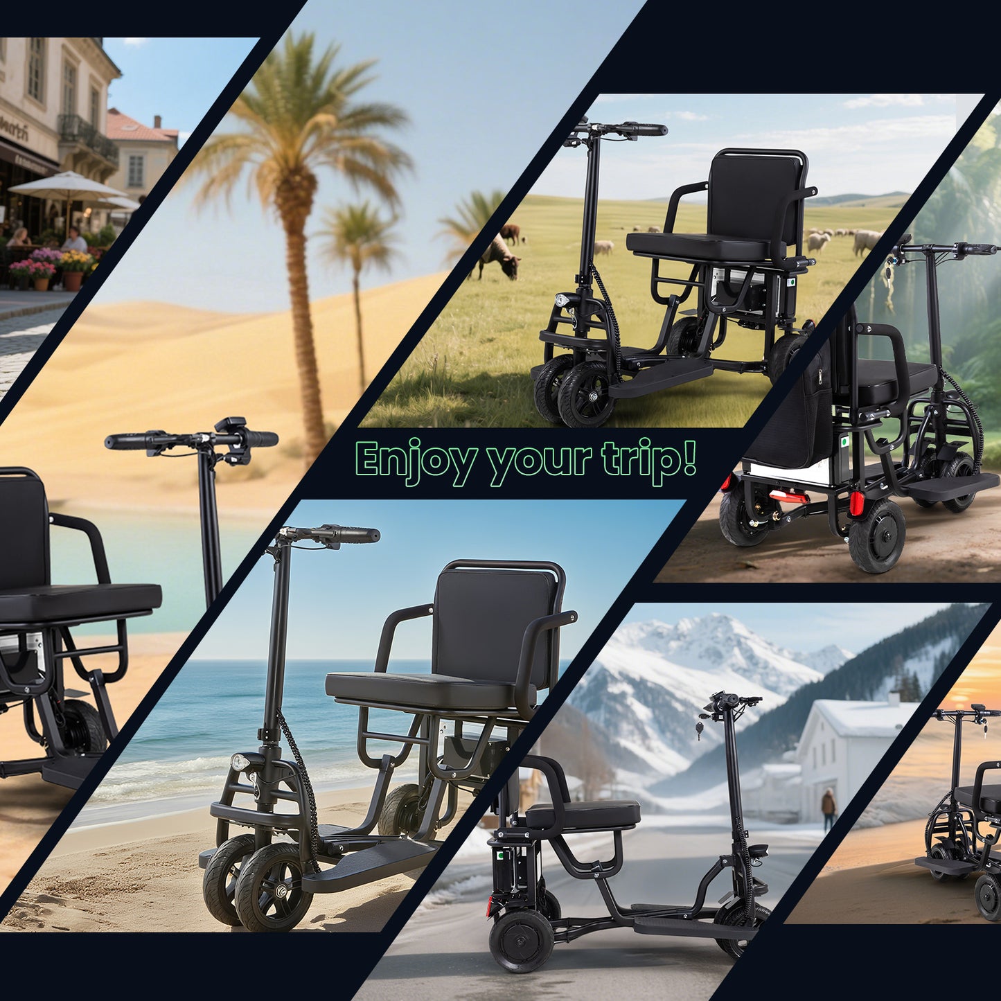 WEYRAL 3-Wheel Electric Mobility Scooter , 300W Motor & 32km Long Range