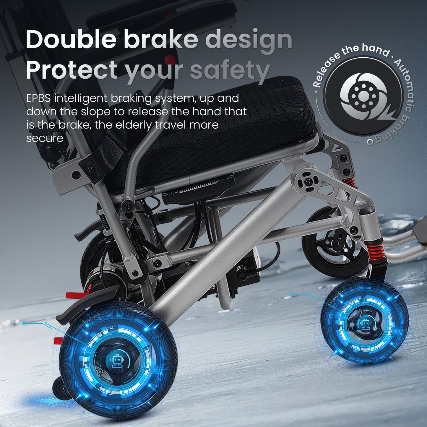 25 Miles Reclining Electric Wheelchair, 500W Dual Brushless Motor Motorized Wheelchairs for Adults with Headrest, 24AH Lithium Battery