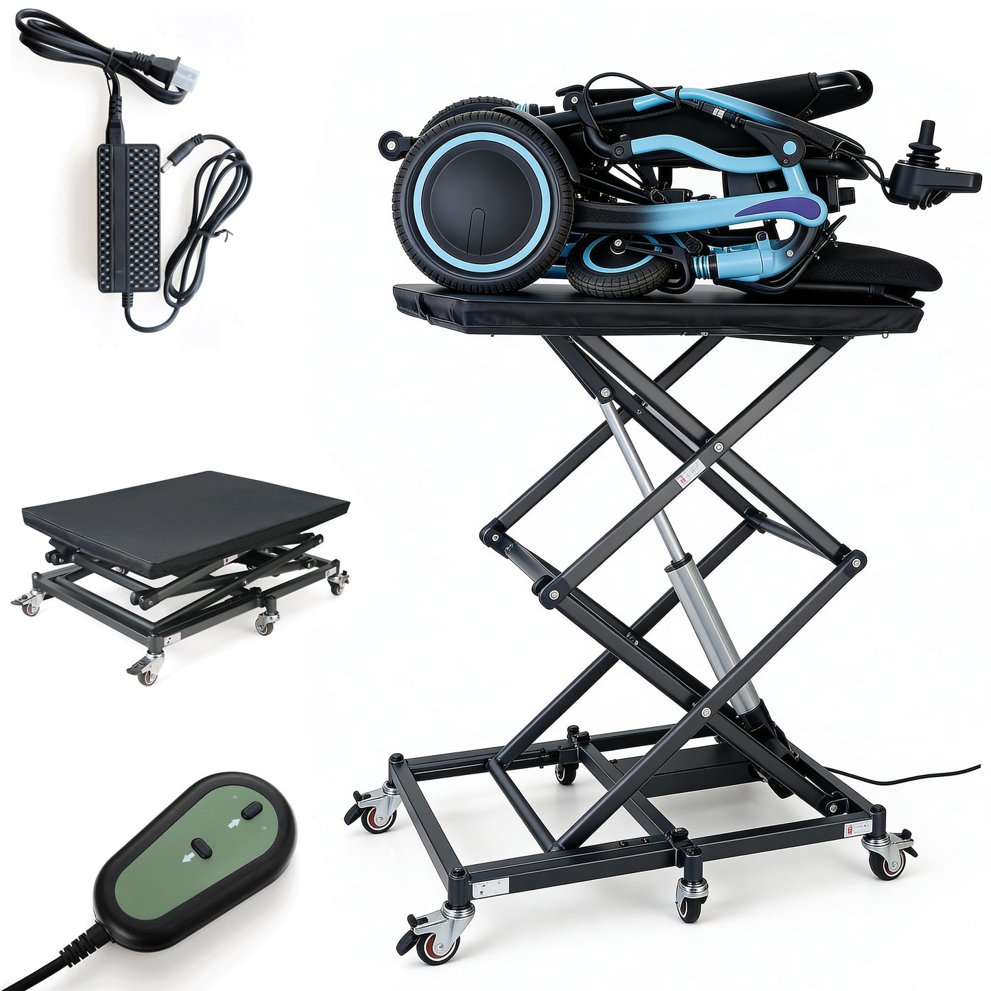 WEYRAL Electric Scissor Lift Table, Hydraulic Scissor Cart